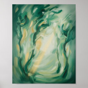 Ethereal Convergence: Sunlight Filtering Through t Poster