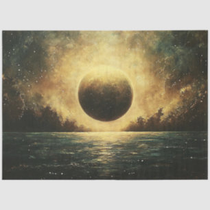 Ethereal Cosmic Eclipse Decoupage Tissue Paper