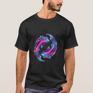 Ethereal Cosmic Koi Fish T-Shirt   Vibrant Galaxy 