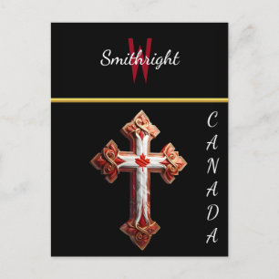 Ethereal Cross Adorning Wall Postcard