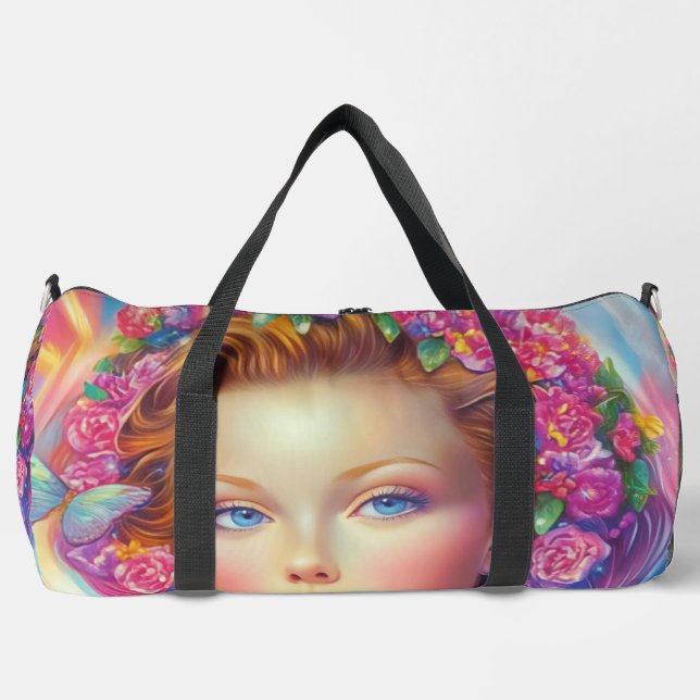 Ethereal Crown Portrait  Duffle Bag (Front)