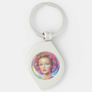 Ethereal Crown Portrait Key Ring
