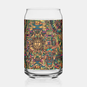 Ethereal Cyan "Vibrant Historical Emblem" Glass Tu