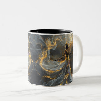 Ethereal Dance Of Light, Enchanting Art, Gift for  Two-Tone Coffee Mug
