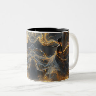Ethereal Dance Of Light, Enchanting Art, Gift for Two-Tone Coffee Mug