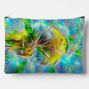 Ethereal Dandelions in Neon Dreamscape Accessory Pouch