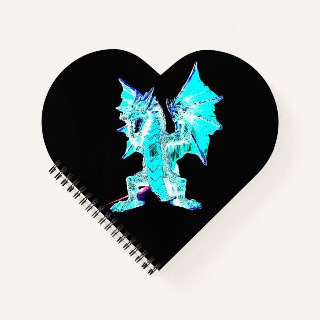 Ethereal Deepwater Guardian Luminous Dragon Art Notebook (Front)