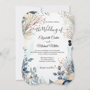 Ethereal Delicate Watercolor Serene Foliage   Invitation