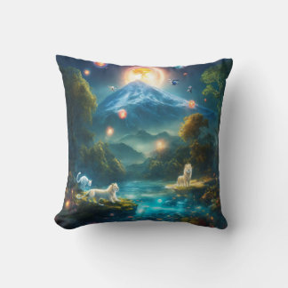 "Ethereal Depths: Aquatic Symphony" Cushion