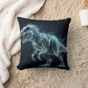 Ethereal Dinosaur in a Mystical Setting Cushion