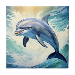 Ethereal Dolphin Marine Ceramic Tile