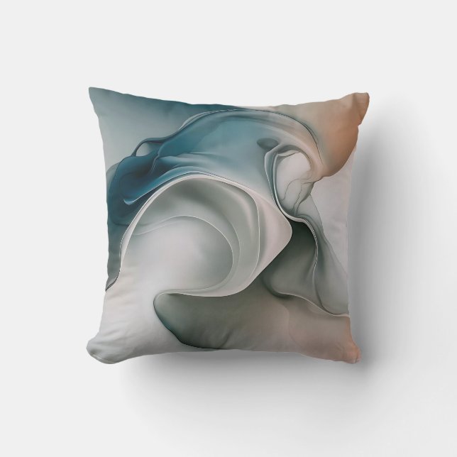 Ethereal Dreamscape: Tranquil Abstract Cushion (Front)
