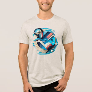 Ethereal Echo – Digital Art T-Shirt Tri-Blend Shirt