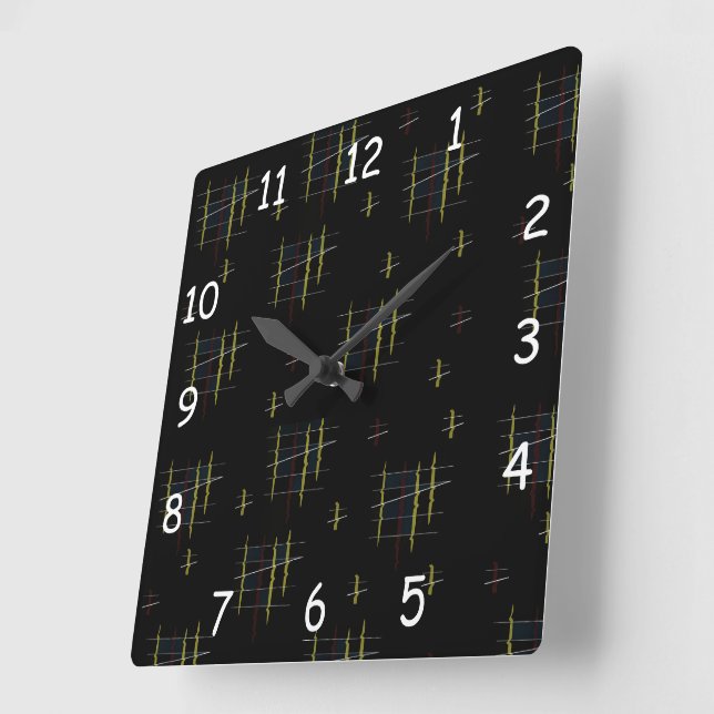 Ethereal Echoes  Square Wall Clock (Angle)