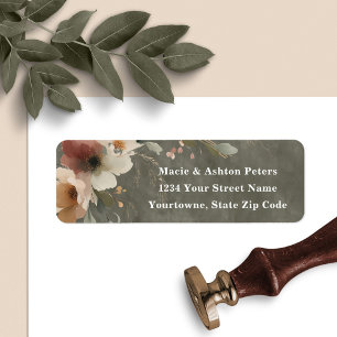 Ethereal Elegance Cottagecore Sage Whisper Wedding Return Address Label