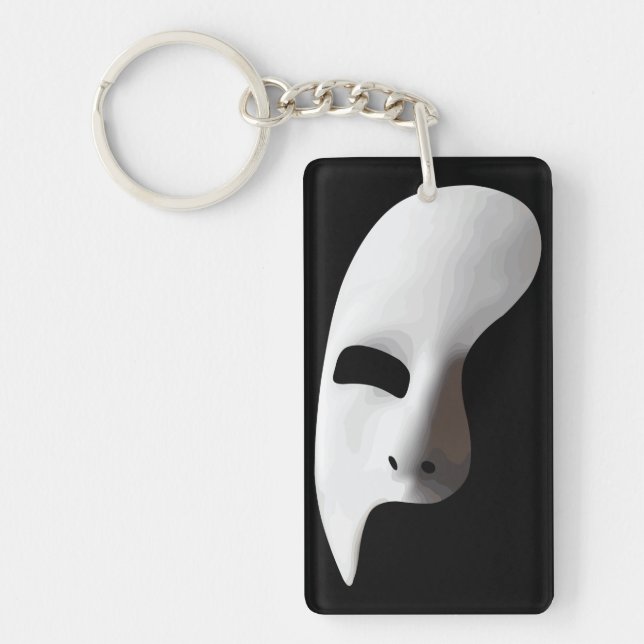 Ethereal Elegance: Creepy Phantom Mask Key Ring (Front)