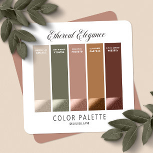 Ethereal Elegance Fall Wedding Colour Palette Card