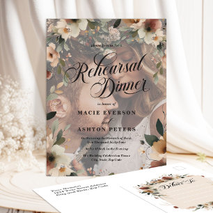Ethereal Elegance Rehearsal Dinner Photo Overlay Invitation Postcard