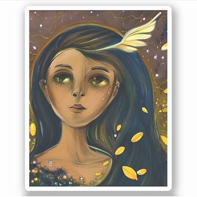 Ethereal Enchanted Angelic Girl Abstract Ai Art (Front)