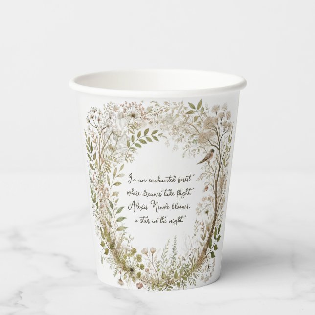 Ethereal Enchanted Forest Paper Cups (Back)
