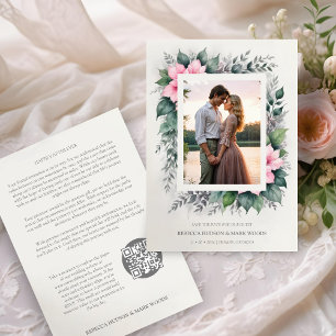 Ethereal & Enchanting Botanical Soft Floral Photo  Save The Date