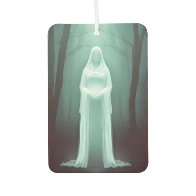 Ethereal Enigma: Mysterious Ghostcore Spirit Car Air Freshener (Front)