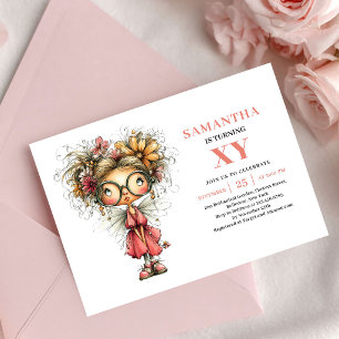 Ethereal Fairy Girl Birthday Pink Blush invitation