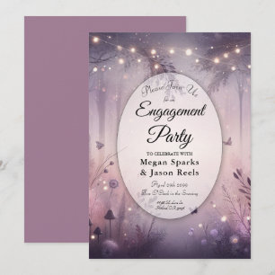Ethereal Fairy Lights Forest Engagement Party Invitation