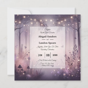 Ethereal Fairy Lights Forest Wedding Invitation