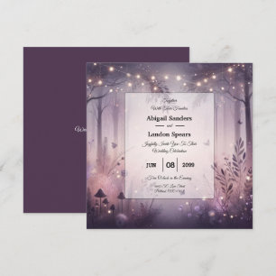 Ethereal Fairy Lights Forest Wedding Invitation