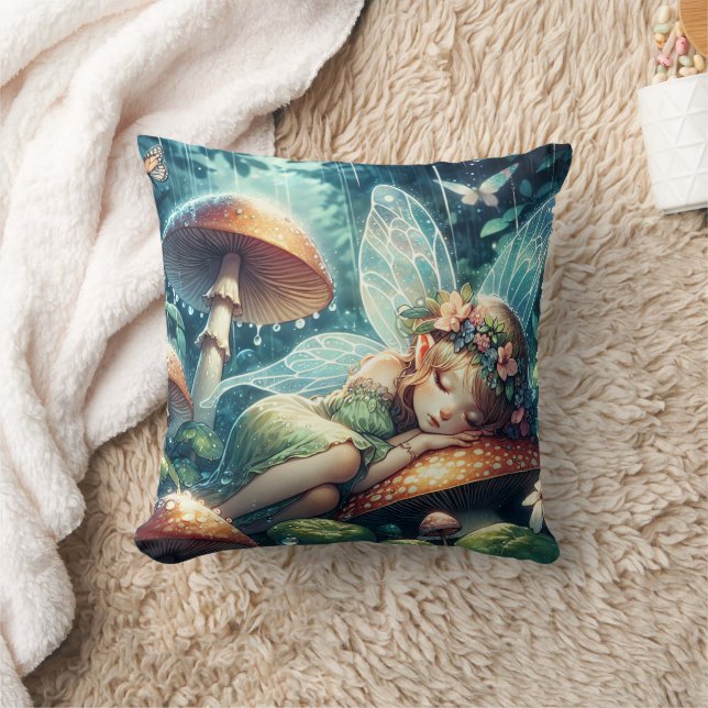 Ethereal Fairy Sleeping on a Mushroom Cushion (Blanket)