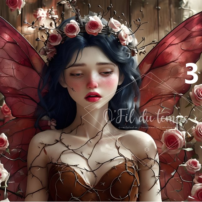 Ethereal Fairy Surrounded By Vibrant Pink Roses Tissue Paper (Creator Uploaded)