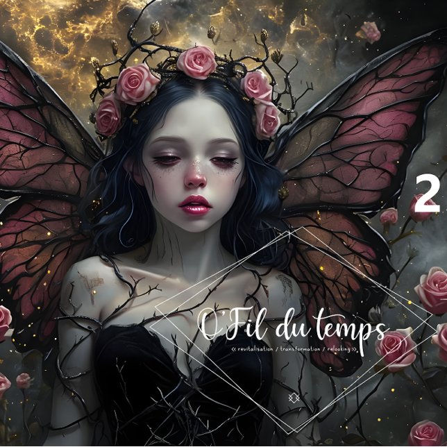 Ethereal Fairy Surrounded By Vibrant Pink Roses Tissue Paper (Creator Uploaded)