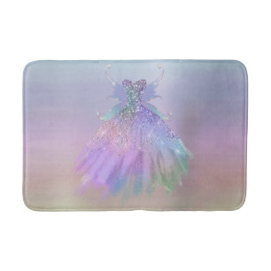 Ethereal Fairy Wing Gown   Rainbow Ombre Sheen Bath Mat