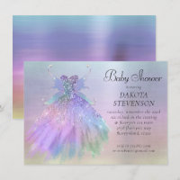 Ethereal Fairy Wing Gown | Rainbow Pastel Sheen