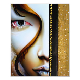 Ethereal Fantasy Art   Gold and Black Photo Print
