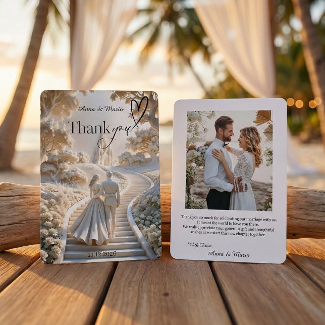 Ethereal Fantasy Romantic Wedding Thank You Card (Creator Uploaded)