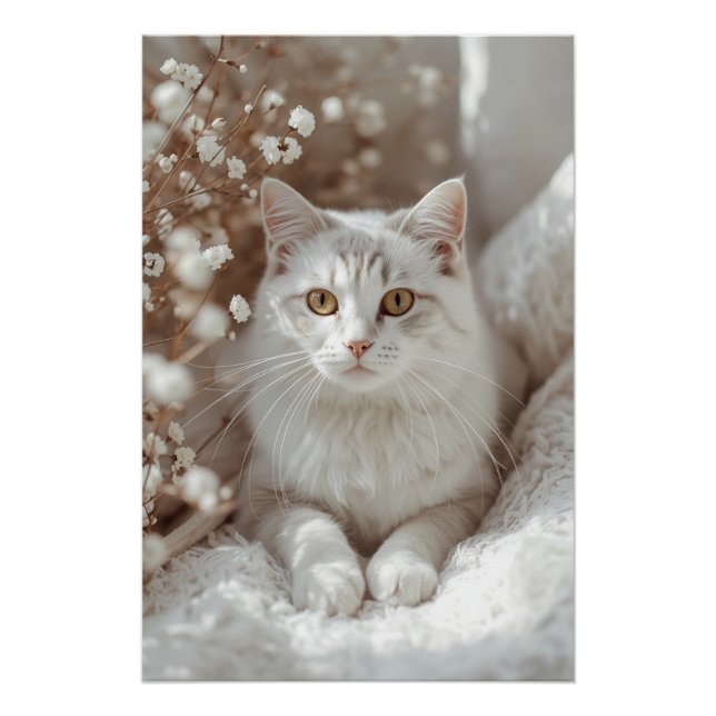 Ethereal Feline Serenity Poster (Front)