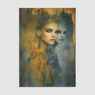 Ethereal Feminine Mystical Duality EW2R Decoupage Tissue Paper