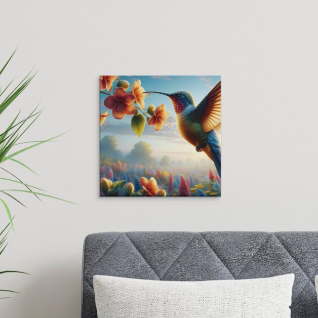 Ethereal Flight Over Blooming Meadow Poster (Creator Uploaded)