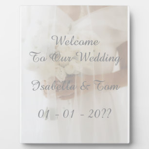 Ethereal Floral Romance Photo Welcome Sign Plaque