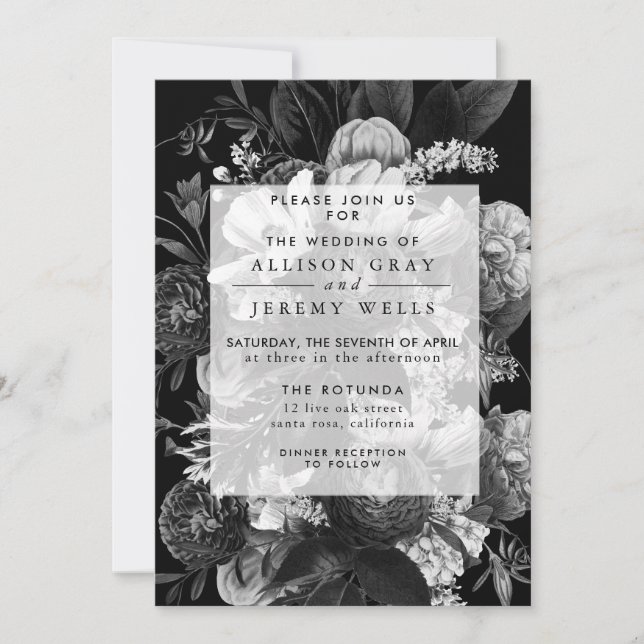 Ethereal Floral Wedding Invitation (Front)
