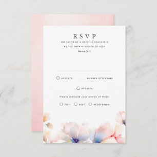 Ethereal Floral Wedding RSVP Cards