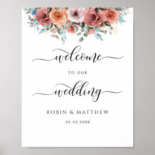 Ethereal Floral Wedding Welcome Sign