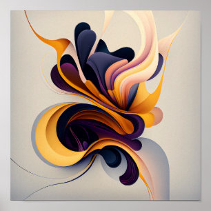 "Ethereal Flow" - Digital Art Poster