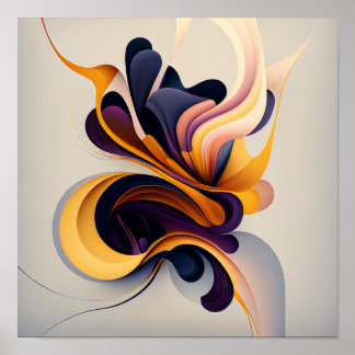 "Ethereal Flow" - Digital Art Poster