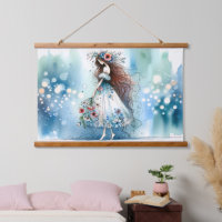 Ethereal Flower Fairy in Watercolor Dreamscape