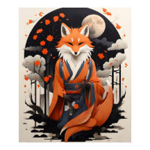 Ethereal Fox in Moonlit Night
