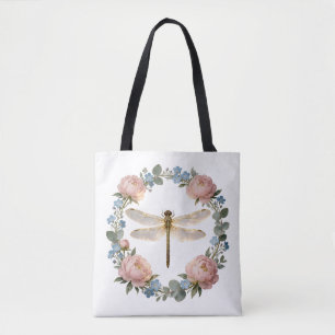 Ethereal Glow Dragonfly Art Tote Bag