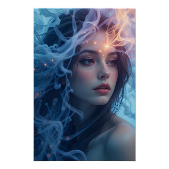 Ethereal Glowing Veil Poster (Front)